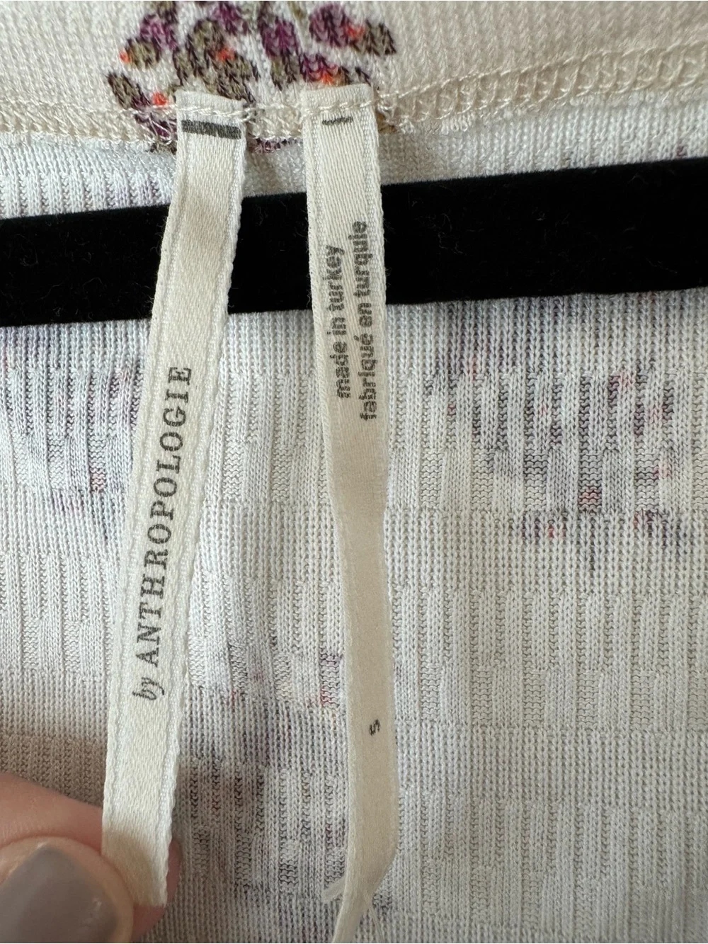 Anthropologie NWT Floral Ruched Front Crop Top Small
